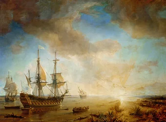 Expedition von Robert Cavelier de La Salle (1643-87) in Louisiana 1684, 1844